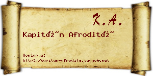 Kapitán Afrodité névjegykártya